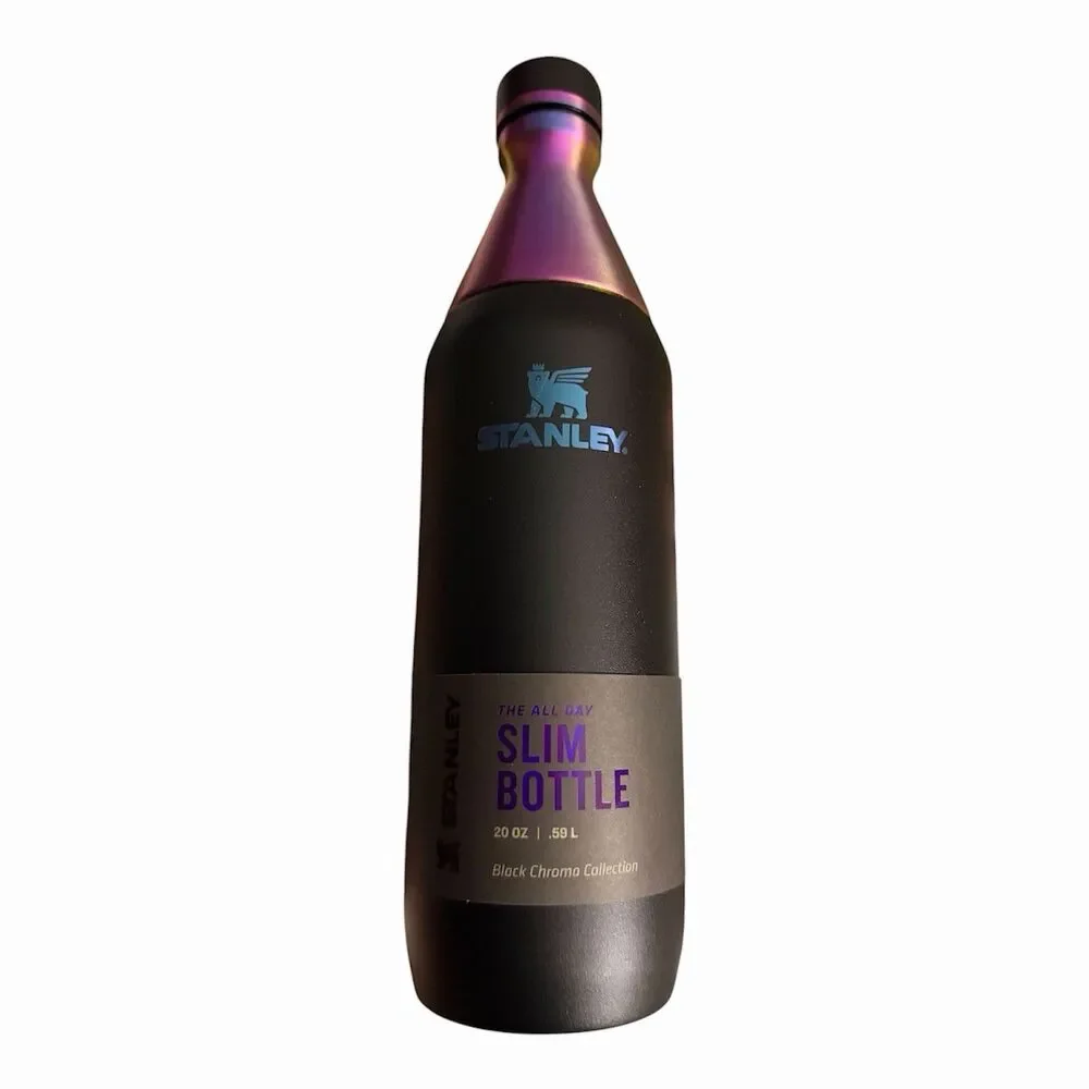 Stanley Black Chroma LIMITED RELEASE 20oz Slim Bottle I Black 2.0 All Day NEW
